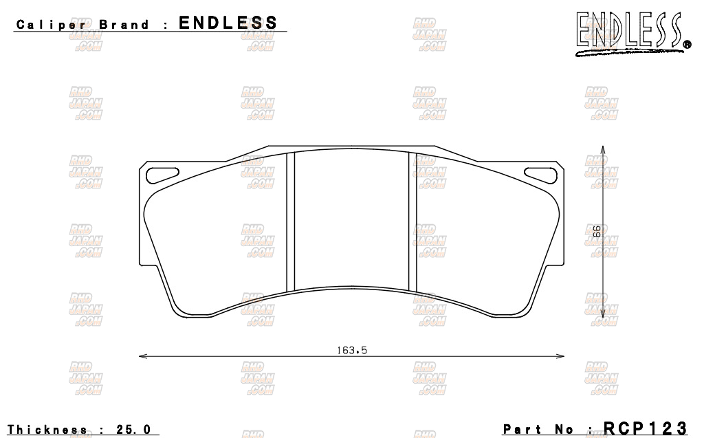 Endless Brake Pads Set Circuit Compound CC43 (N35S) Endless
